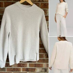 Lululemon  * Merino Wool-Blend Ribbed Crewneck Sweater EUC